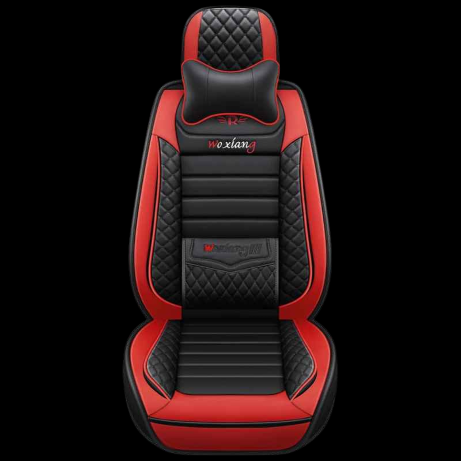 Red and black car seat cover